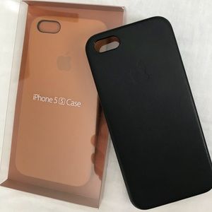 Apple iPhone 5/5s leather cases tan/brown & black